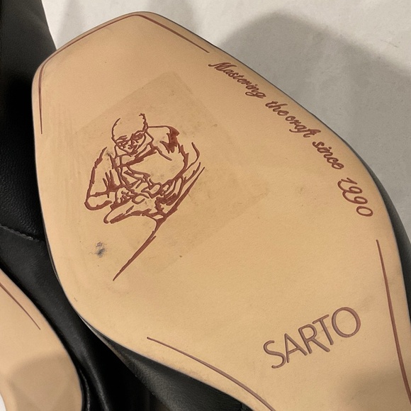 SARTO Franco Sarto Flexa Leather Slide Mules Black Size 7.5 NWOT - Picture 7 of 8